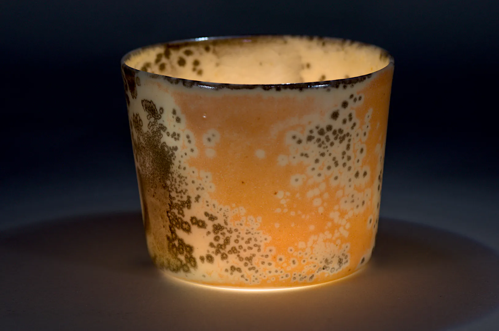 Shino Glazed Porcelain Cup
