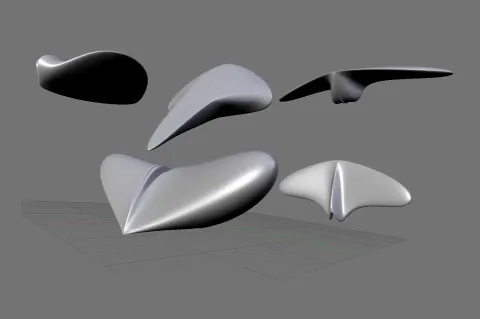 Generated Objects 1 to 5
