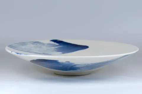 Blue and White Large Shallow Bowl Blue and White Large Shallow Bowl