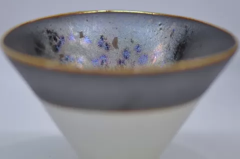 Cone Cup Iridescent Glaze detail Cone Cup Iridescent Glaze detail