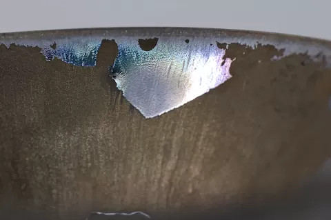 Cone Cup Iridescent Glaze detail Cone Cup Iridescent Glaze detail