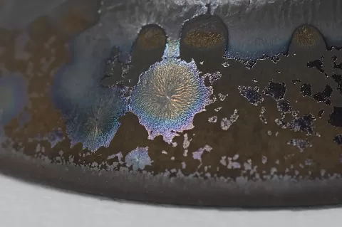Cone Cup Iridescent Glaze detail Cone Cup Iridescent Glaze detail