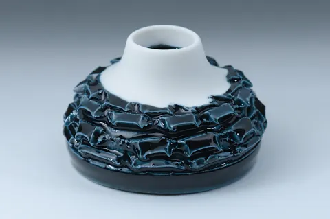 Deeply Textured Porcelain Cup Deeply Textured Porcelain Cup