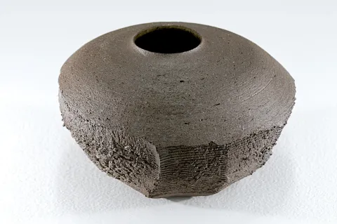Faceted Textured Spherical Vase 8