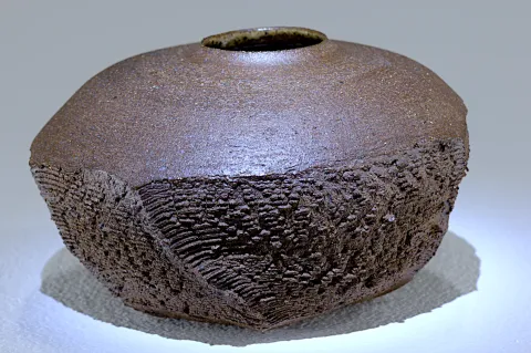 Faceted Textured Spherical Vase 8