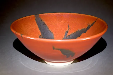 Kaki and Oilspot Bowl Kaki and Oilspot Bowl