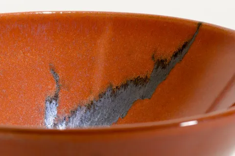 Kaki and Oilspot Bowl detail Kaki and Oilspot Bowl detail