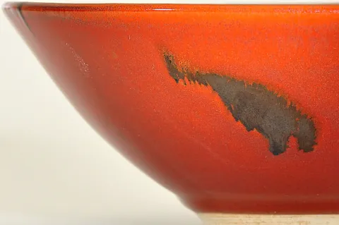 Kaki and Tenmoku Glaze detail Kaki and Tenmoku Glaze detail
