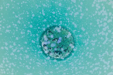 Porcelain Bowl Aurora Glaze Detail