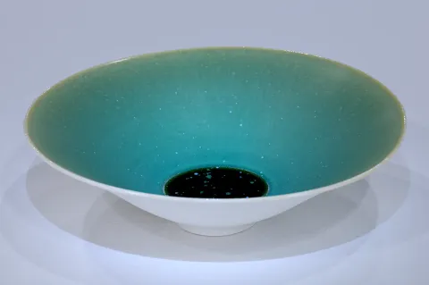 Porcelain Bowl Matt Crystalline Glaze