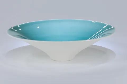Porcelain Bowl Teal Glaze