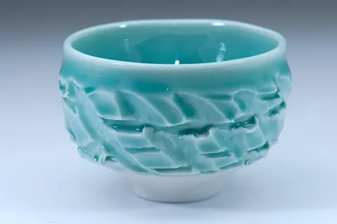 Deeply Textured Porcelain Cup Deeply Textured Porcelain Cup