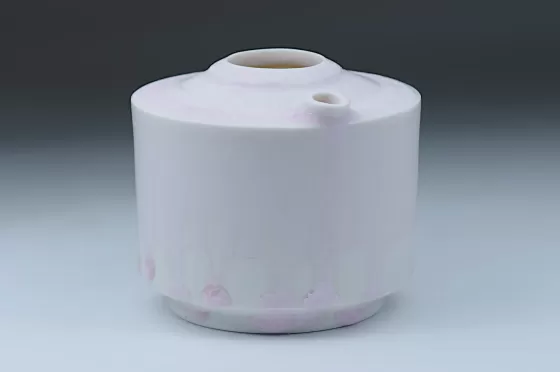 Flask Pink Matte Crystalline Glaze